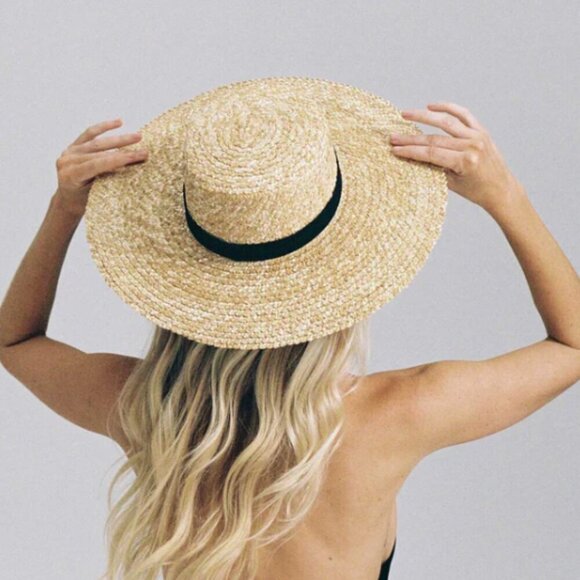 Lack of Color Mira Wide Brimmed Boater Straw Hat - Medium - Picture 1 of 15